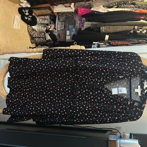 Black dress with flowers size XXL